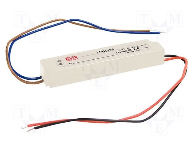 MEAN WELL LPHC-18-700 LED-virtalähde 18W 700mA 6-25VDC