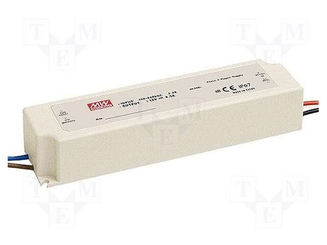MEAN WELL LPV-100-5 LED-verkkolaite 60W 5VDC 12A