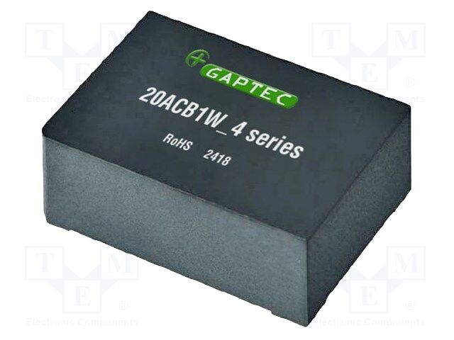 GAPTEC Electronic 20ACB1W-12S4 AC/DC-muunnin 20W