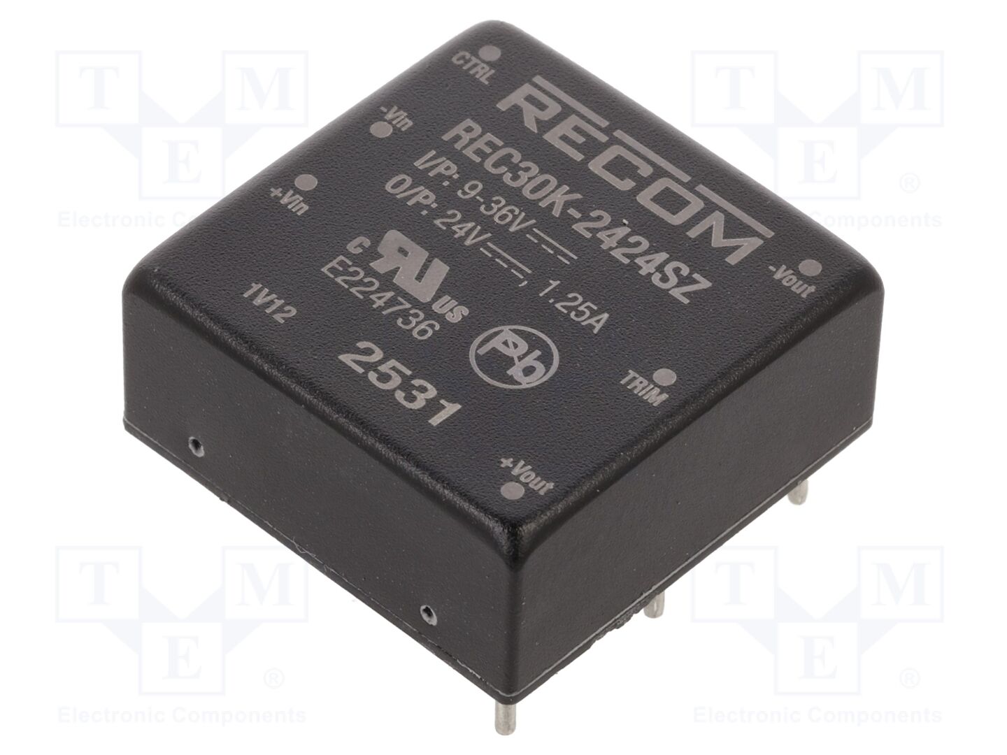 RECOM REC30K-2424SZ DC/DC-muunnin 30W, 24VDC