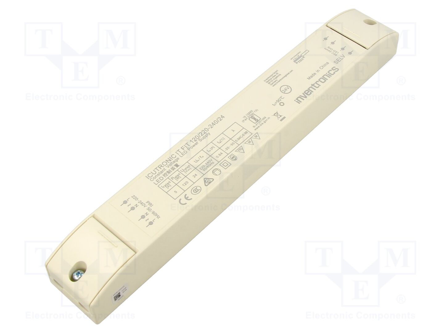 INVENTRONICS IT FIT 120/220-240/24 LED-virtalähde 120W 24VDC