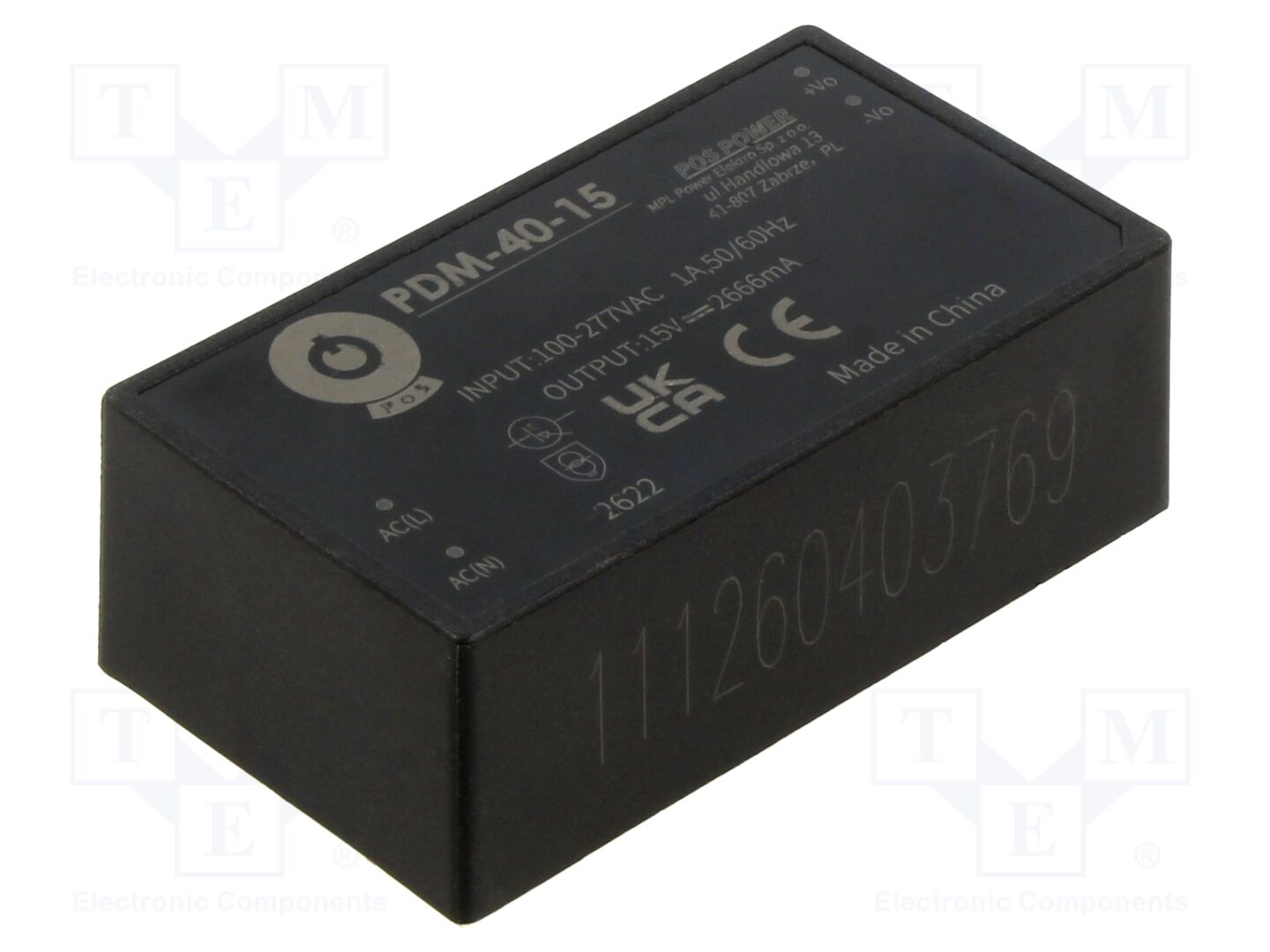 POS PDM-40-15 AC/DC-muunnin 40W