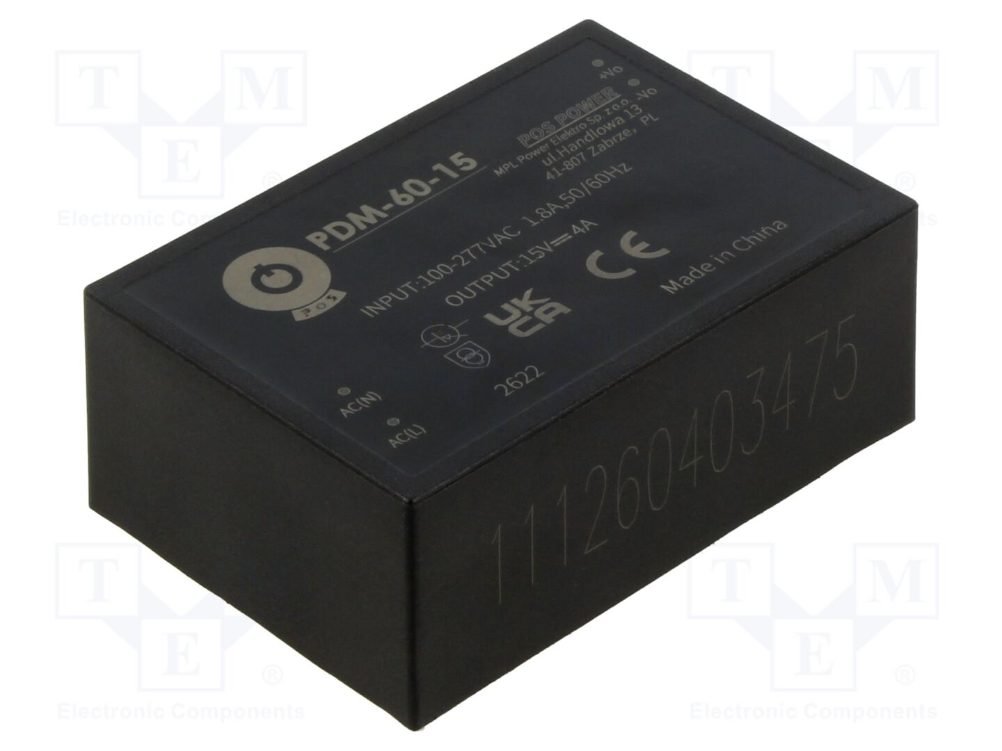 POS PDM-60-15 AC/DC-muunnin 60W