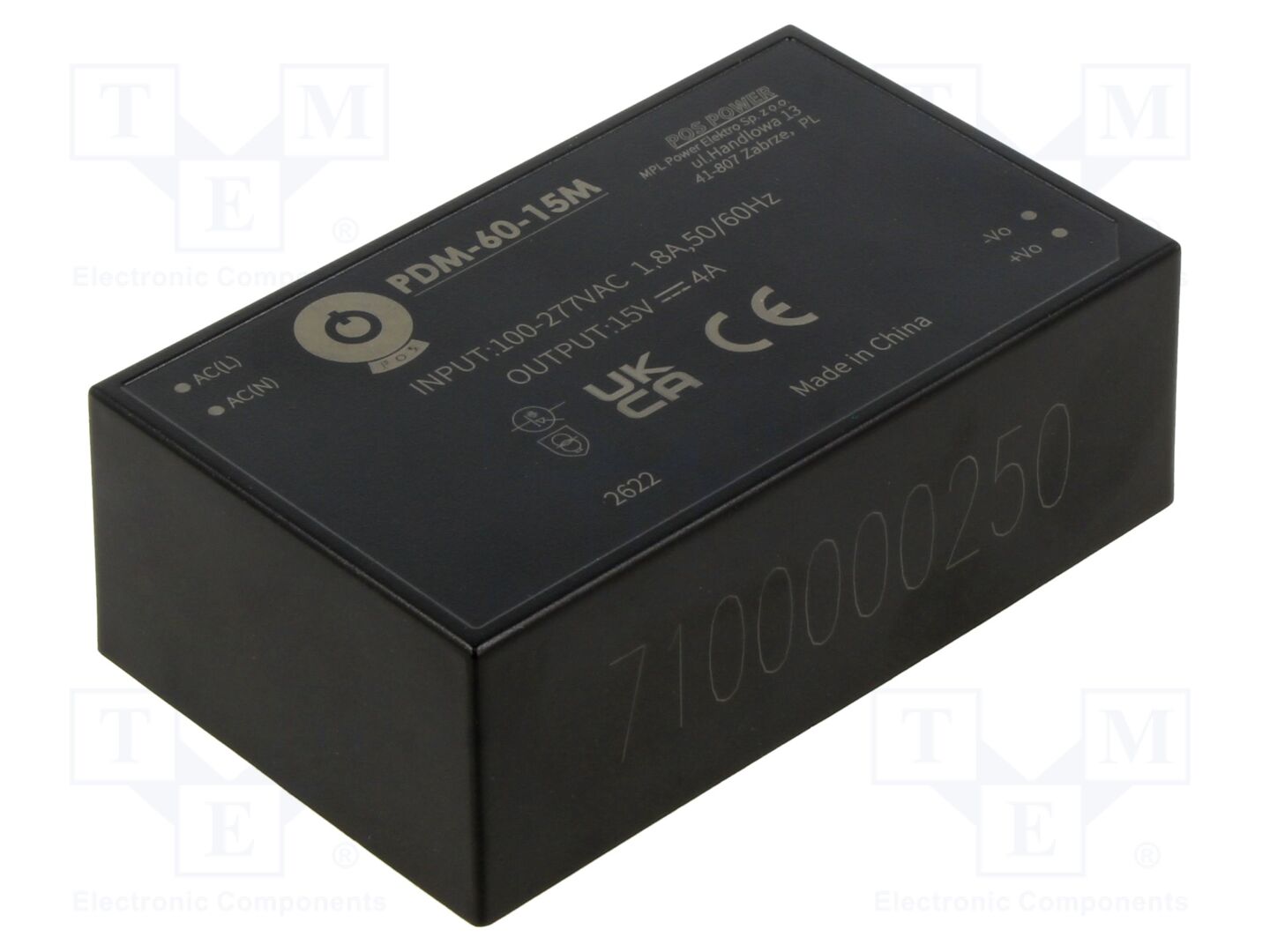 POS PDM-60-15M AC/DC-muunnin 60W