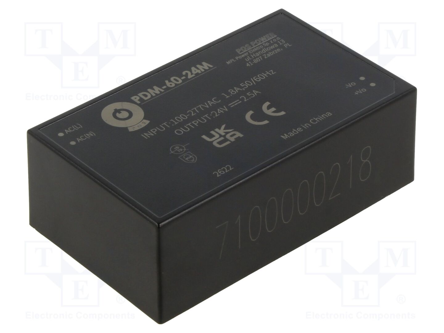 POS PDM-60-24M AC/DC-muunnin 60W