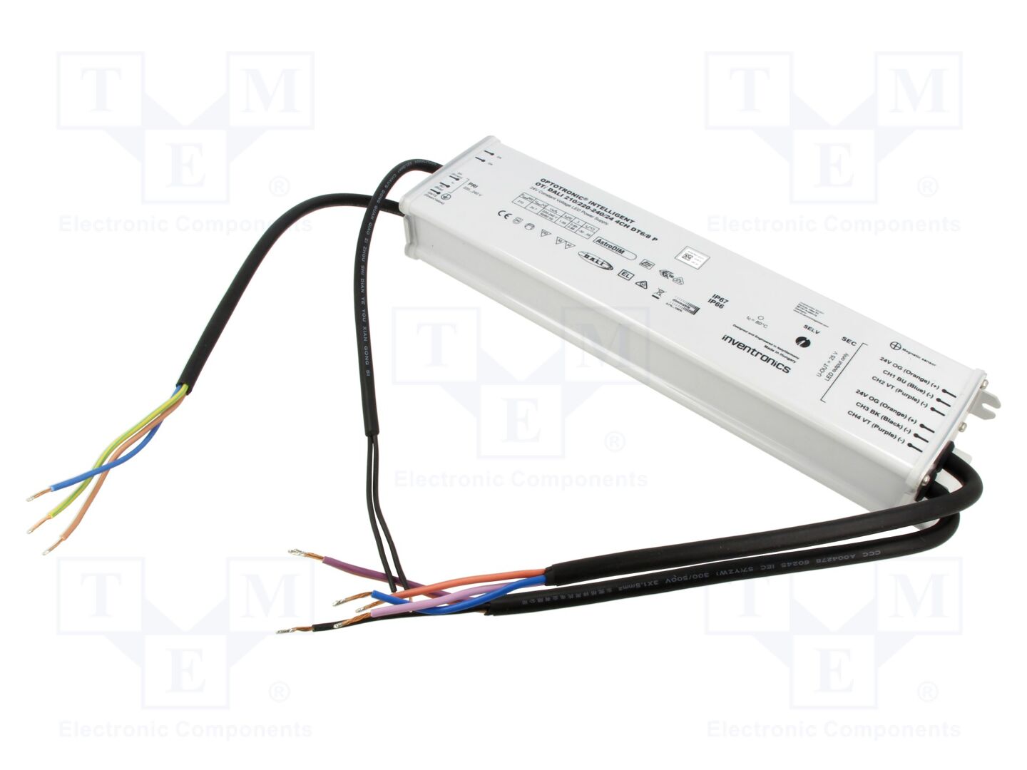 INVENTRONICS OTI DALI 210/220-240/24 4CH DT6/8 P LED-teholähde 210W
