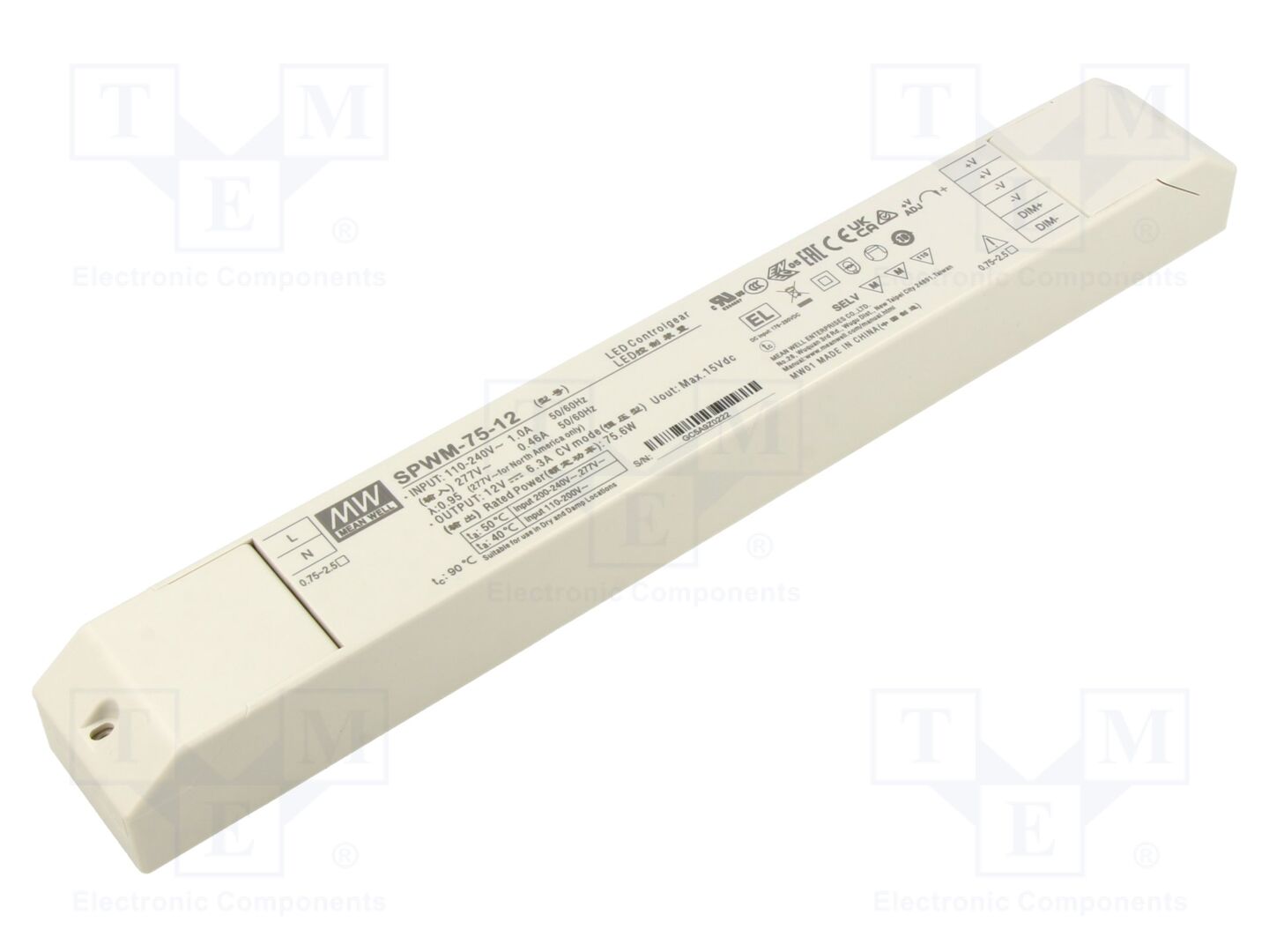 MEAN WELL SPWM-75-12 LED-teholähde 75W