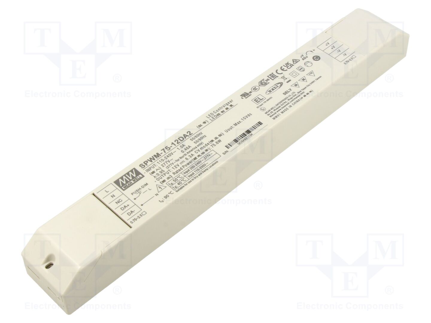 MEAN WELL SPWM-75-12DA2 LED-virtalähde 75W
