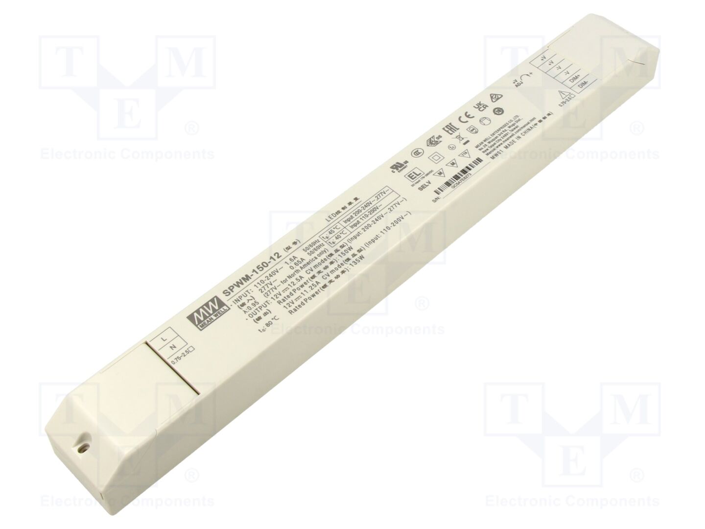 MEAN WELL SPWM-150-12 LED-teholähde 150W