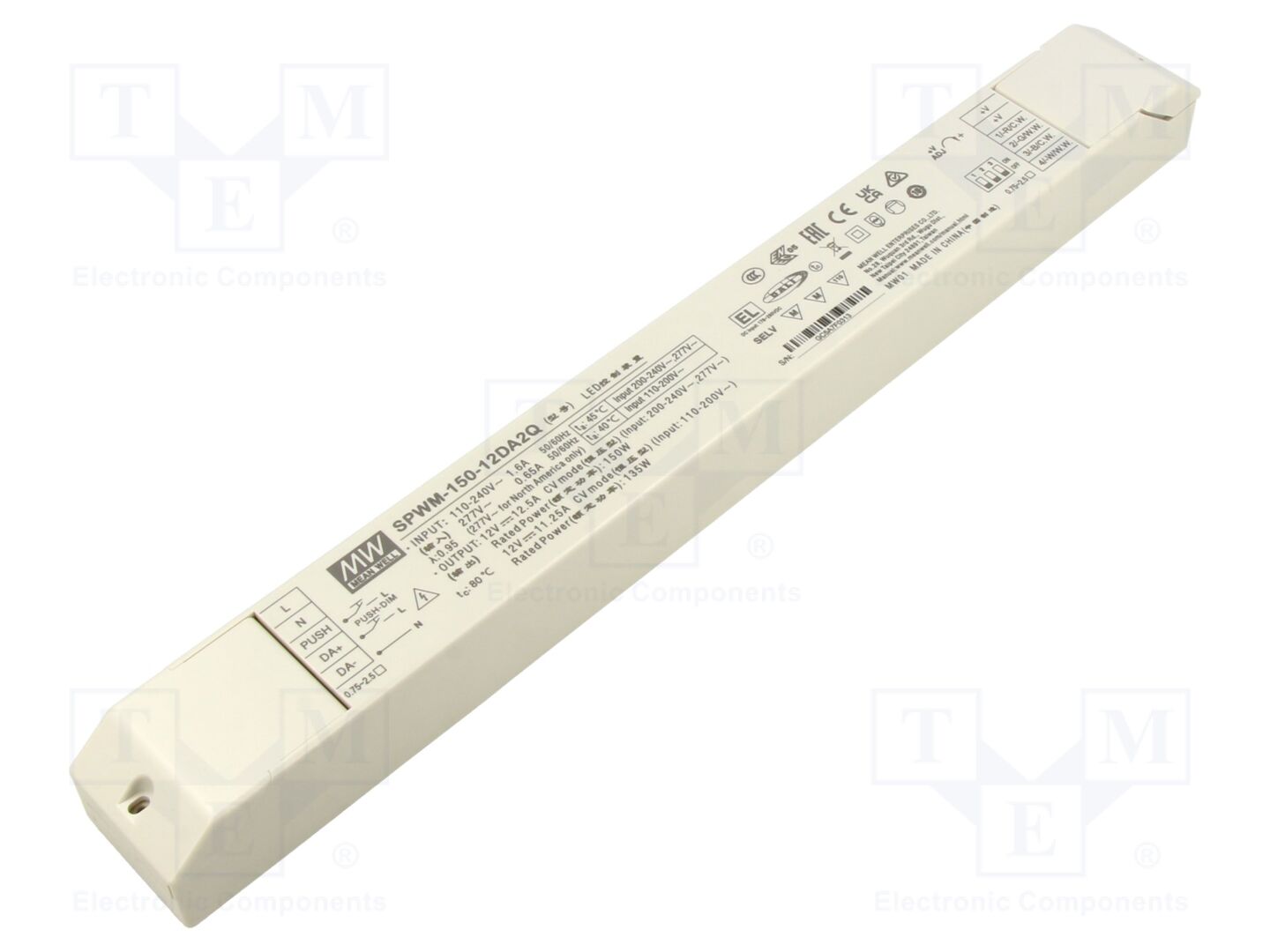 MEAN WELL SPWM-150-12DA2Q LED-teholähde 150W