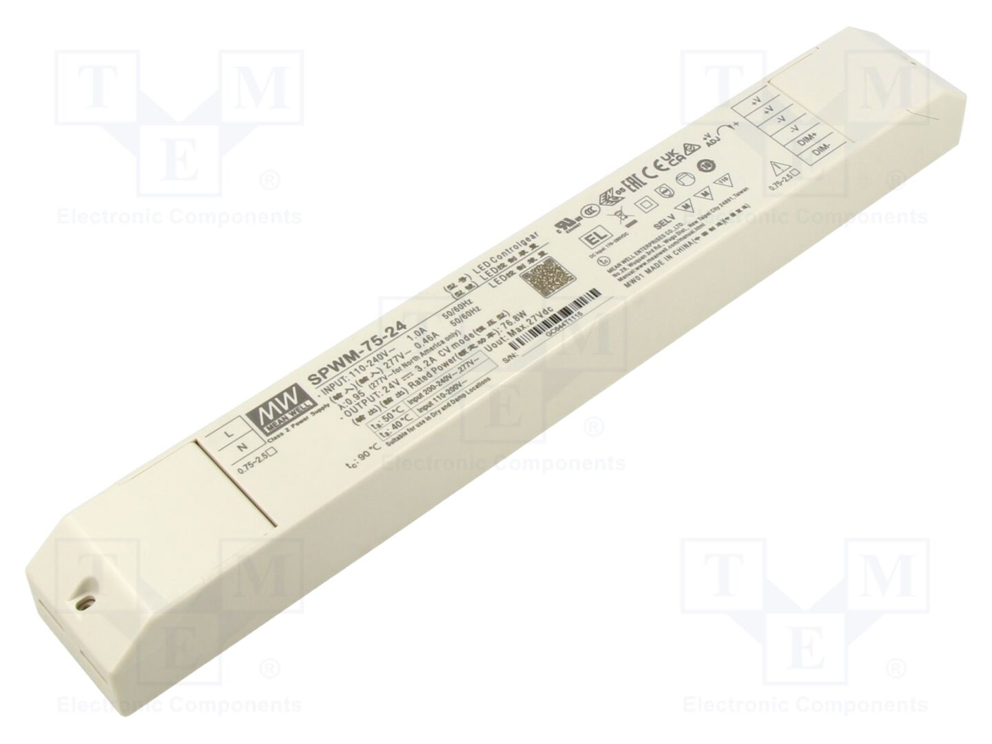 MEAN WELL SPWM-75-24 LED Power Supply 75W, 24VDC