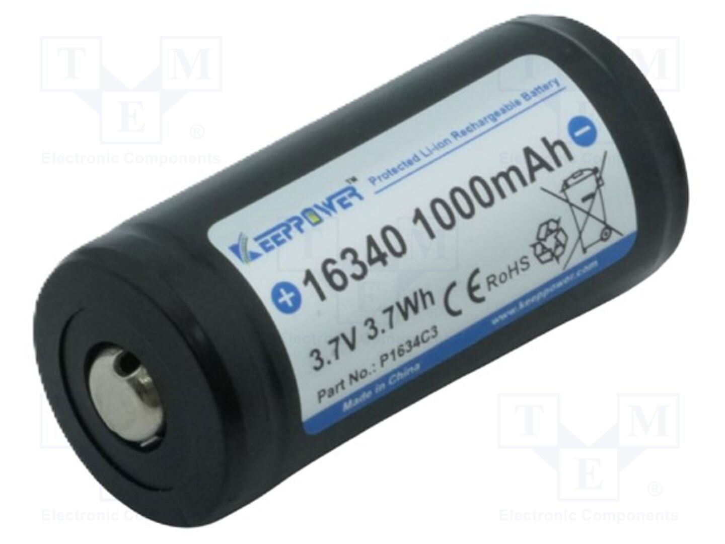 KEEPPOWER ICR16340-100PCM Ladattava akku 3.7V