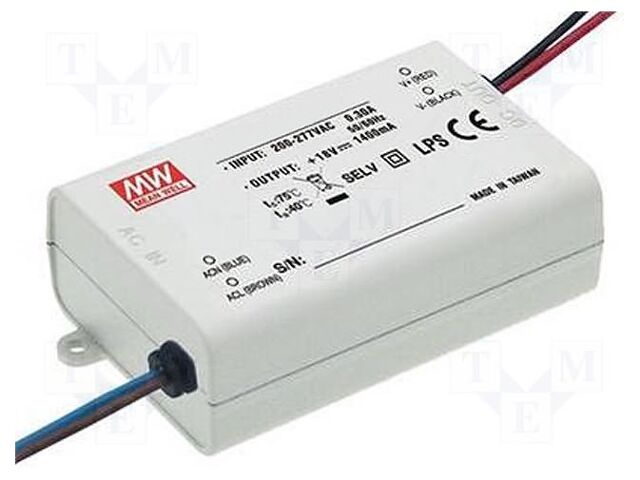 MEAN WELL PCD-25-350B LED-virtalähde 350mA 40-58VDC