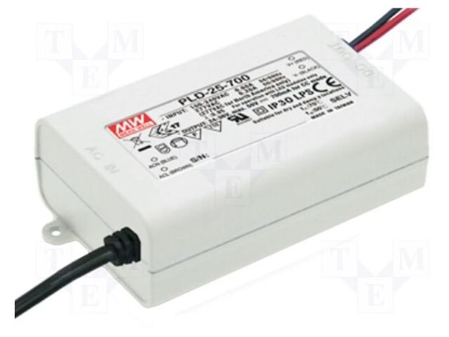 MEAN WELL PLD-25-700 LED-virtalähde 25,2W 24-36VDC 700mA