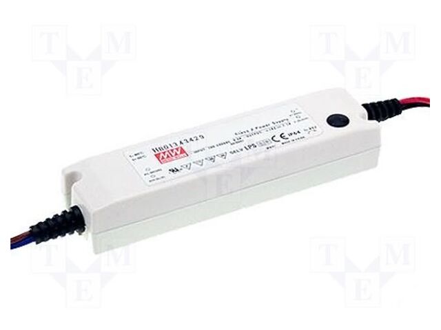 MEAN WELL PLN-20-12 LED-verkkolaite 20W 12VDC 1.6A