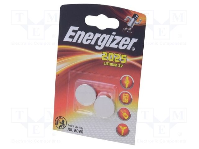 ENERGIZER BAT-CR2025/EG-B2 Litiumparisto CR2025 3V (50 kpl erä)