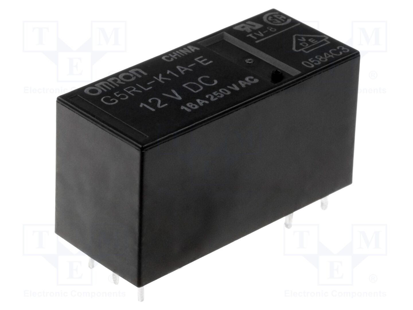 OMRON Electronic Components G5RL-K1A-E-12DC Sähkömagneettinen rele 12VDC