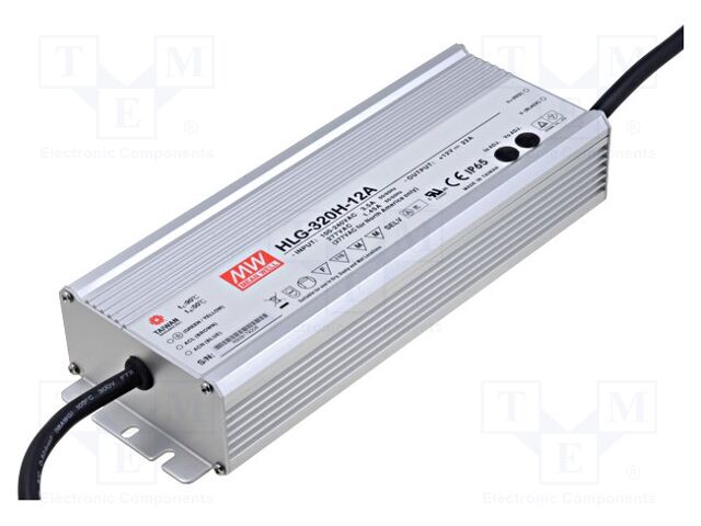 MEAN WELL HLG-320H-12A LED-virtalähde 264W 12VDC 22A