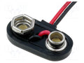 KEYSTONE 237-M Akkukotelo 6F22 connector (50 kpl erä)