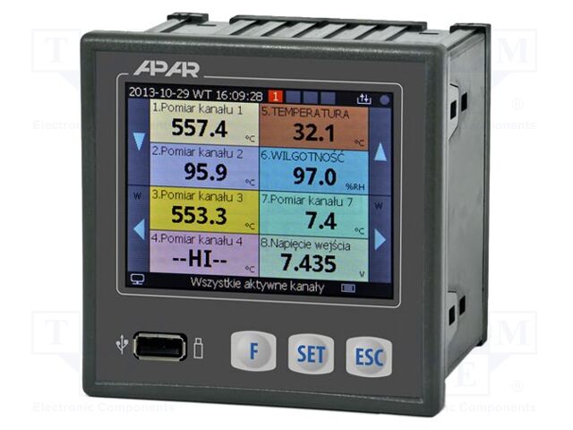 APAR AR207/8/S1PPPP30 Tallennin 85÷260VAC