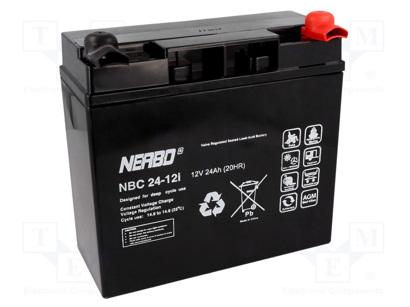 NERBO ACCU-NBC24-12I Happoakku 12V 24Ah AGM