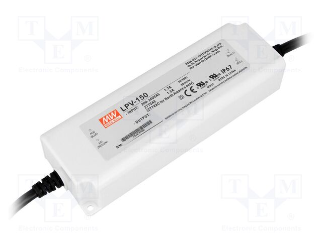 MEAN WELL LPV-150-48 LED-verkkolaite 48VDC 3.2A