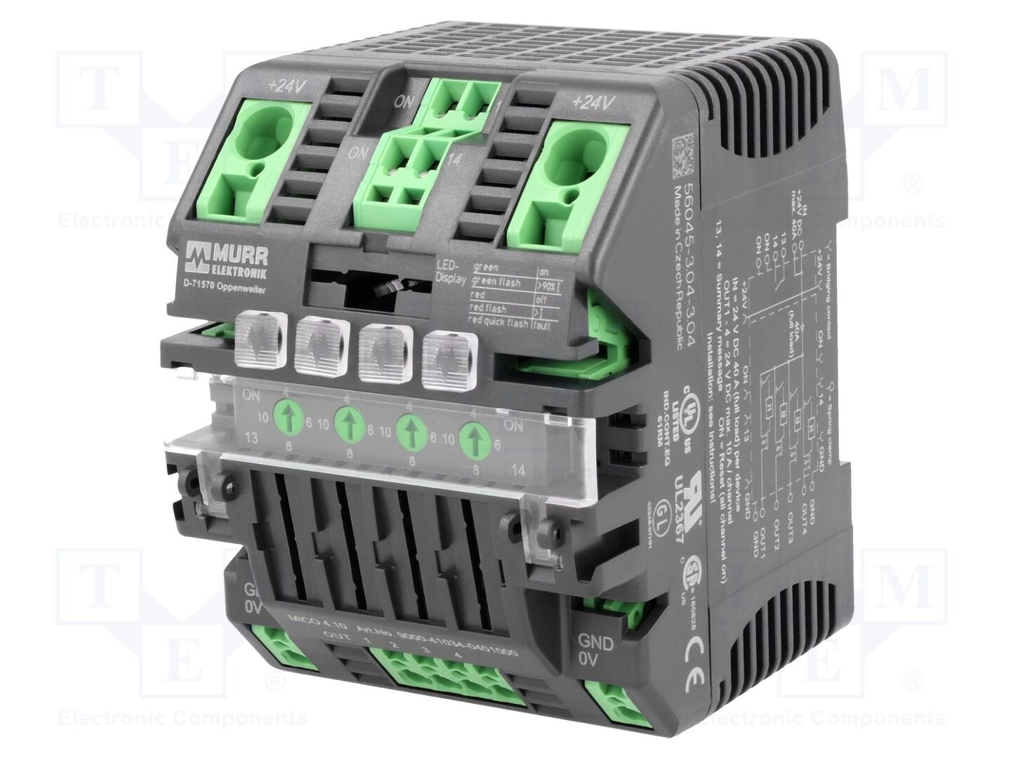 MURRELEKTRONIK MICO-4.10-24 DIN-kiskoon asennettava verkkolaite 24VDC 4A