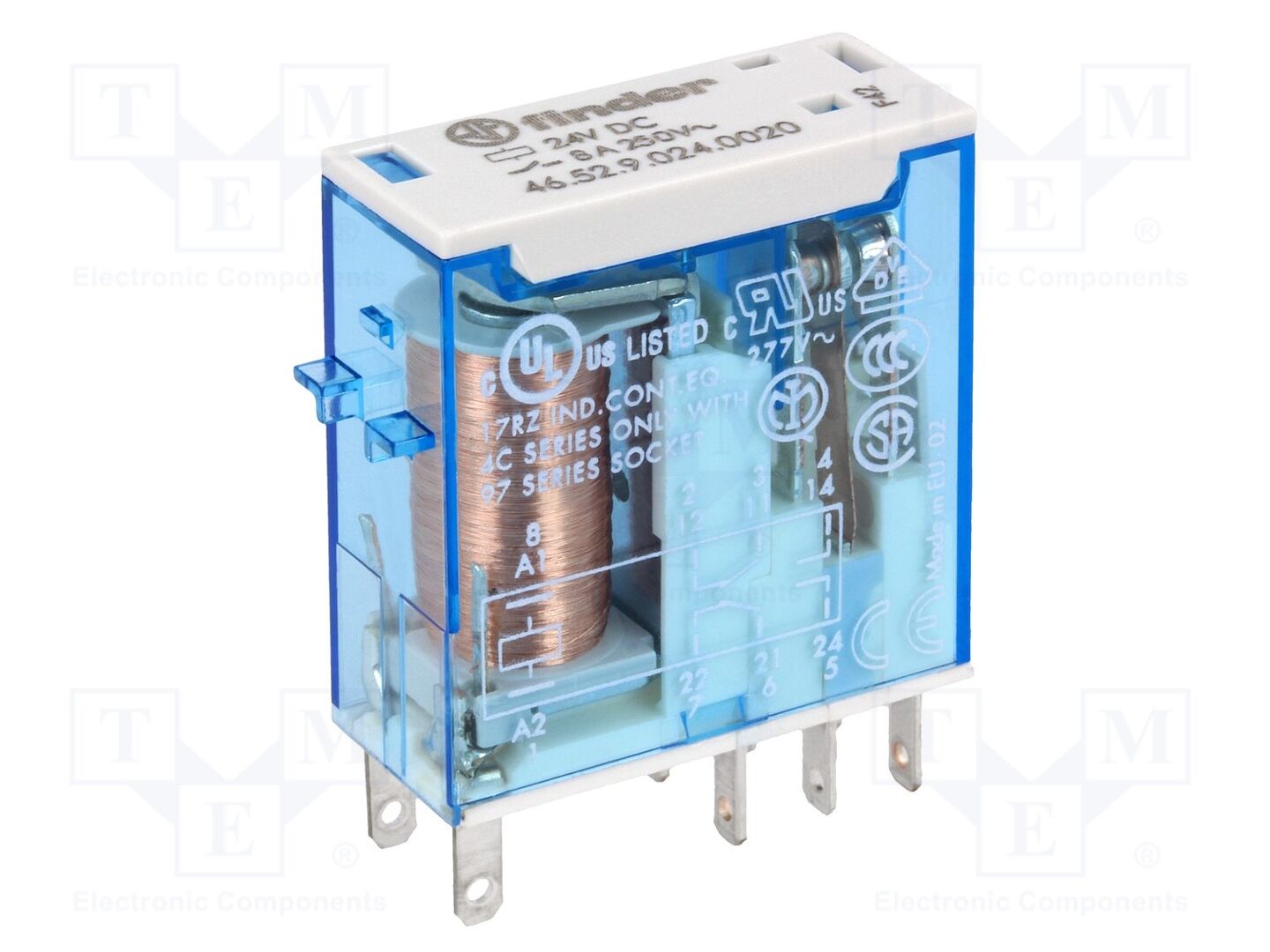 FINDER 46.52.9.024.0020 Sähkömagneettinen rele 24VDC