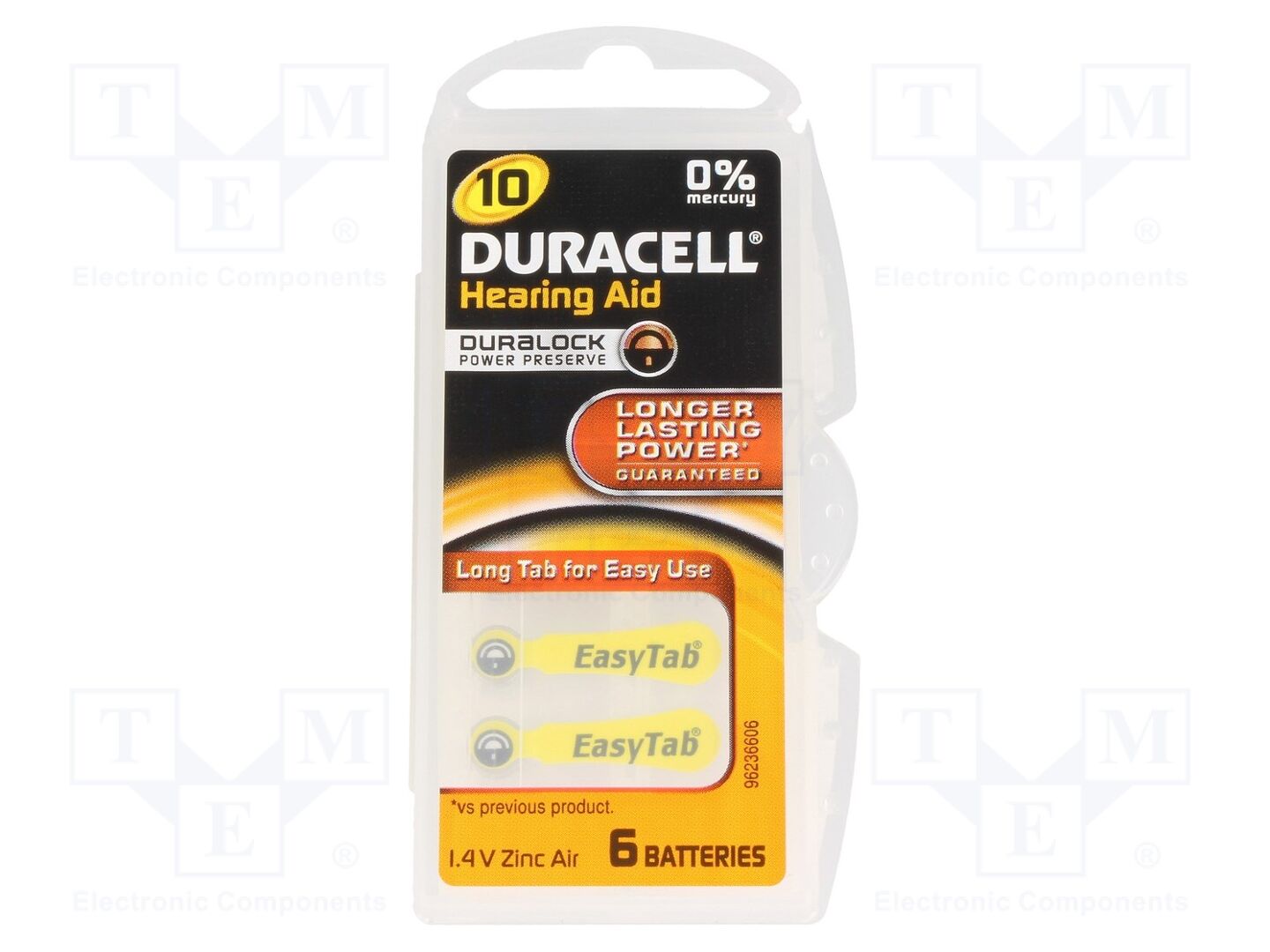 DURACELL BAT-DR10ET/6 Sinkki-ilmaparisto 1.4V