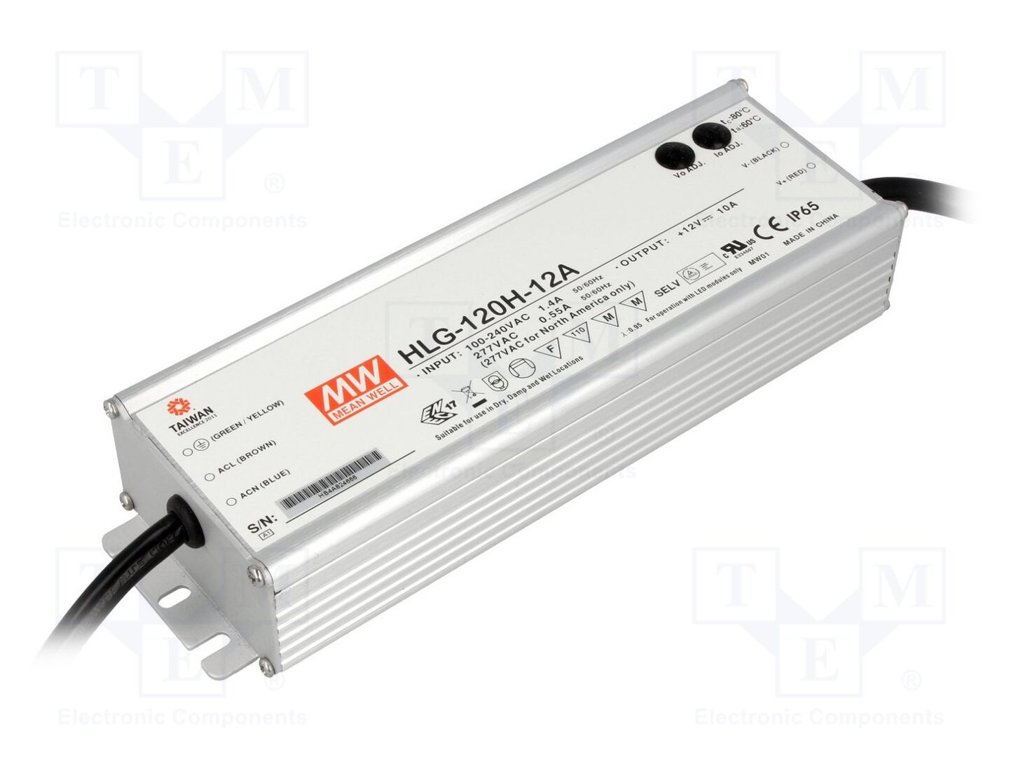 MEAN WELL HLG-120H-12A LED-verkkolaite 120W 12VDC