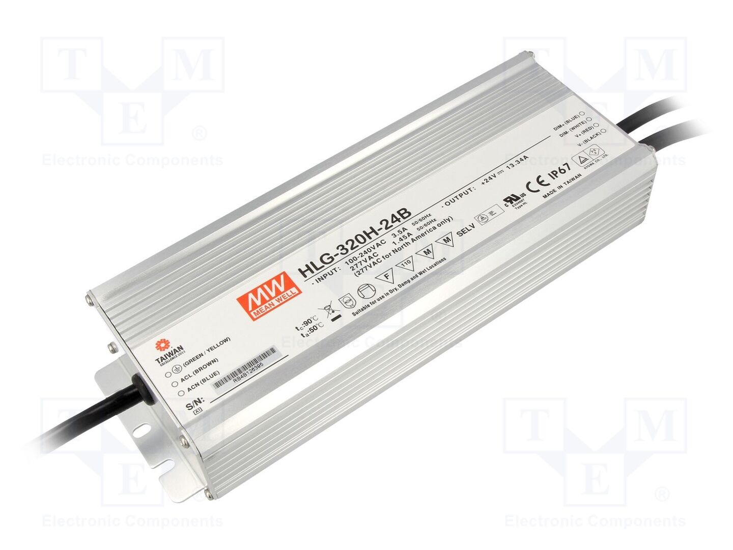 MEAN WELL HLG-320H-24B LED-verkkolaite 320W 24VDC 13.34A