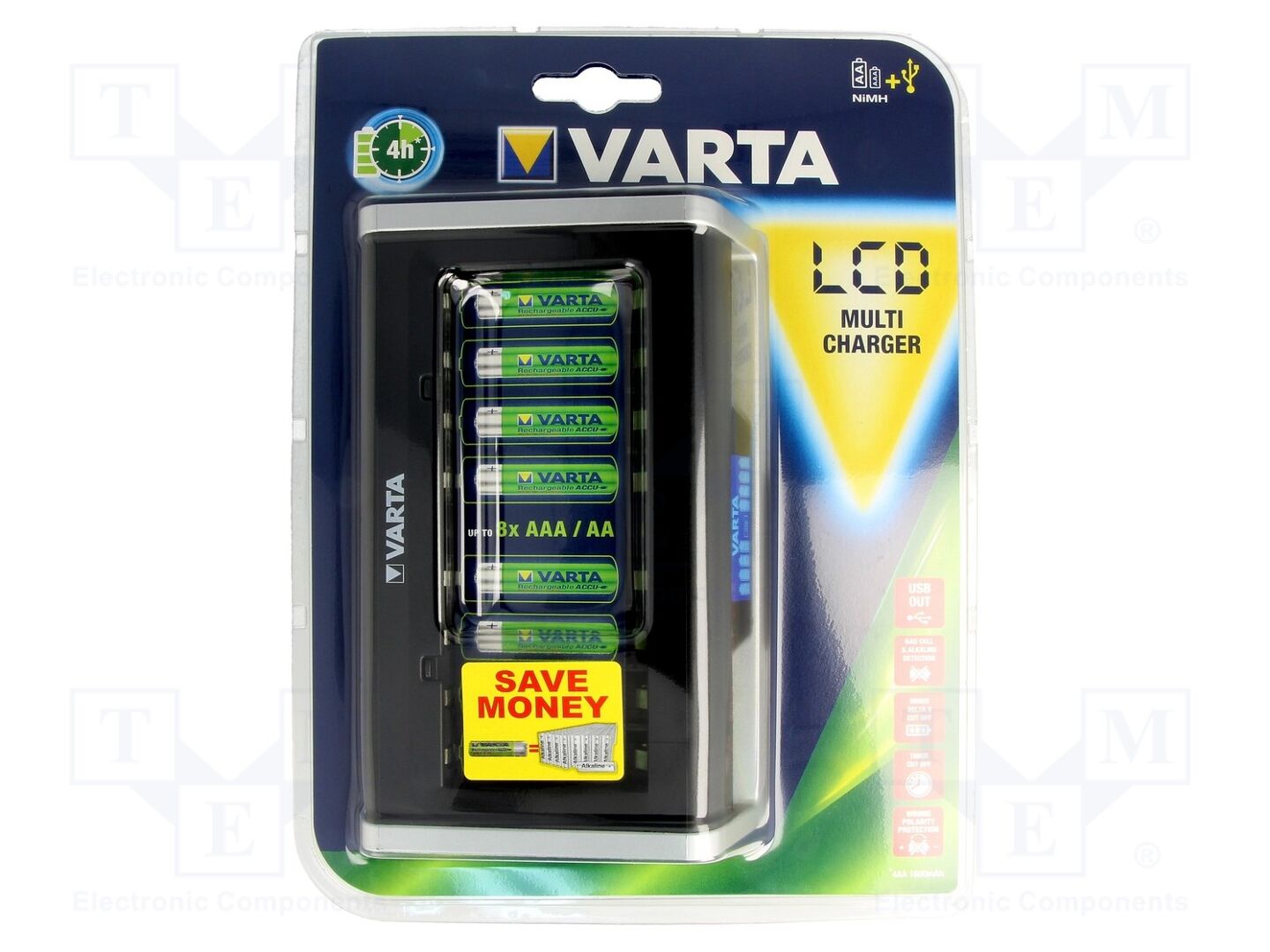 VARTA LCD-MULTI-CHARGER Akkulaturi mikroprosessoriohjattu