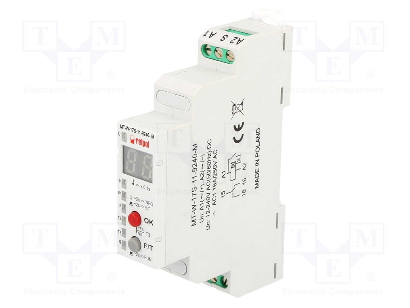 RELPOL MTW17S119240M Digitaalinen ajastin 0,1s-99h59min59,9s