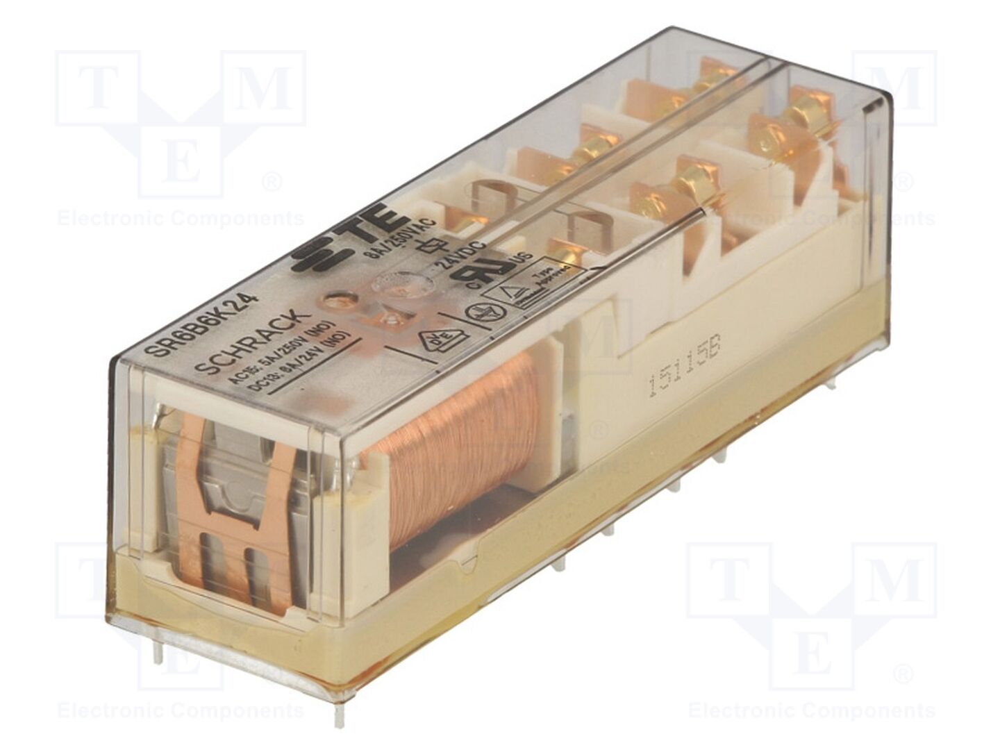 TE Connectivity SR6B6K24 Sähkömagneettinen rele 24VDC