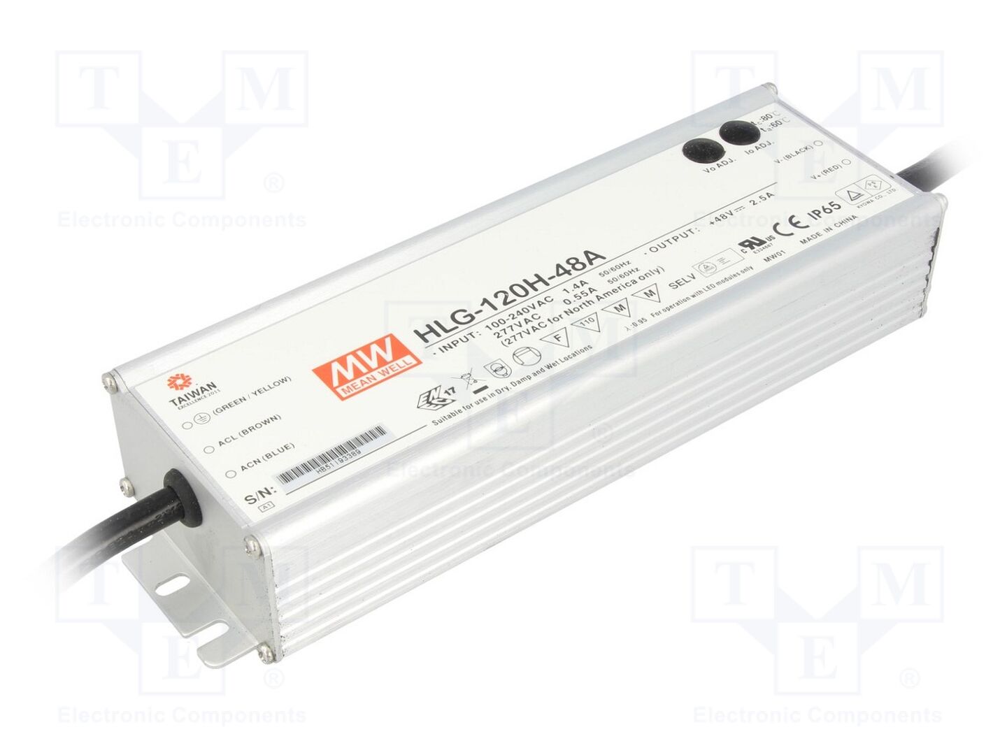 MEAN WELL HLG-120H-48A LED-verkkolaite 120W 48VDC