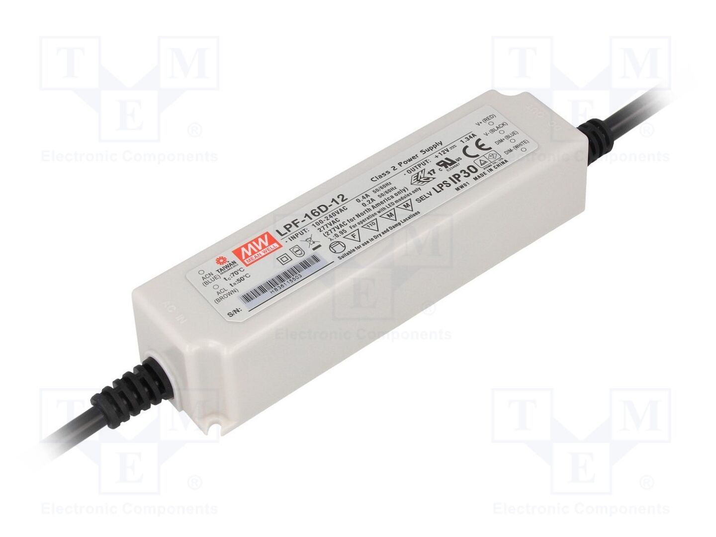MEAN WELL LPF-16D-12 LED-virtalähde 16.08W 12VDC 1.34A