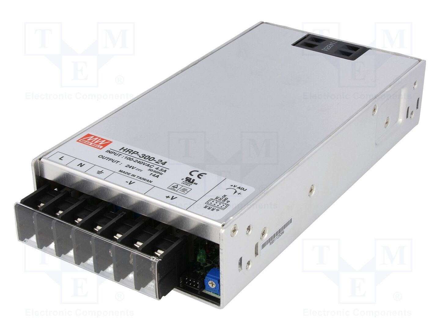 MEAN WELL HRP-300-24 Sisäänrakennettu kytkentäsähkönsyöttö 336W 24VDC