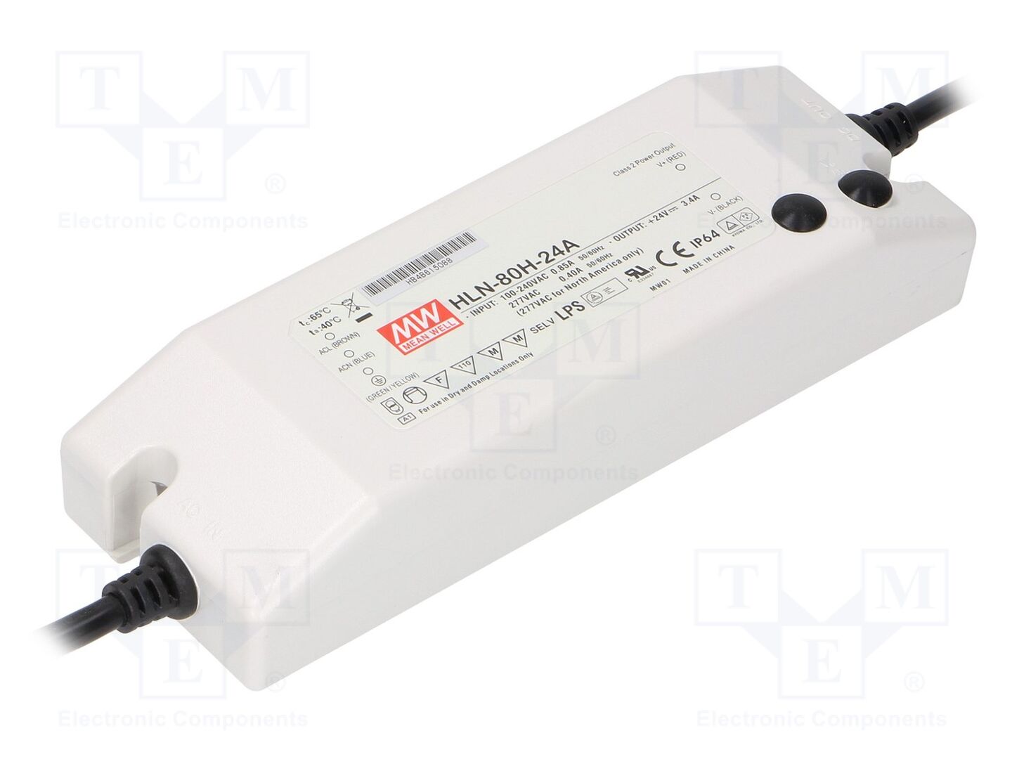 MEAN WELL HLN-80H-24A LED-verkkolaite 81,6W 24VDC
