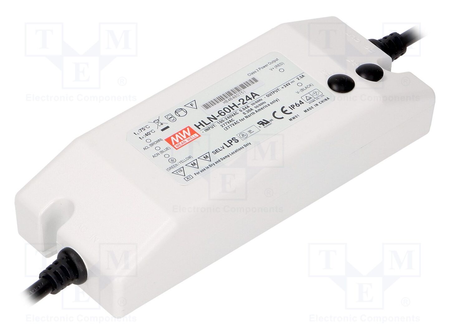 MEAN WELL HLN-60H-24A LED-verkkolaite 60W 24VDC