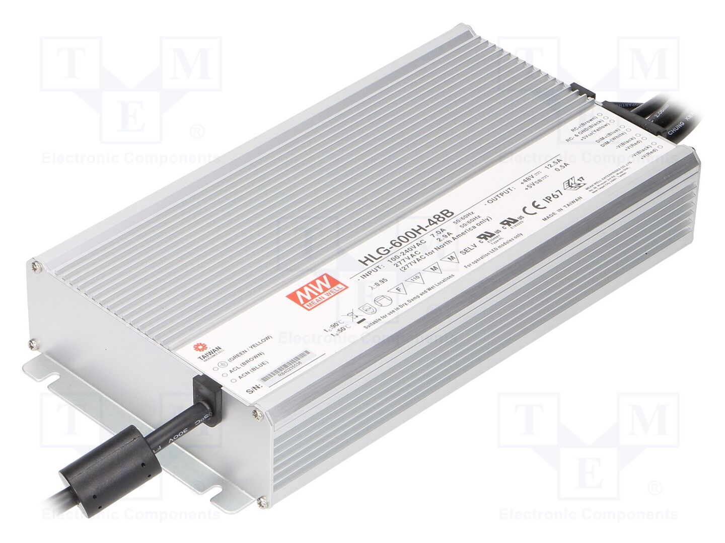 MEAN WELL HLG-600H-48B LED-virtalähde 600W 48VDC 12,5A