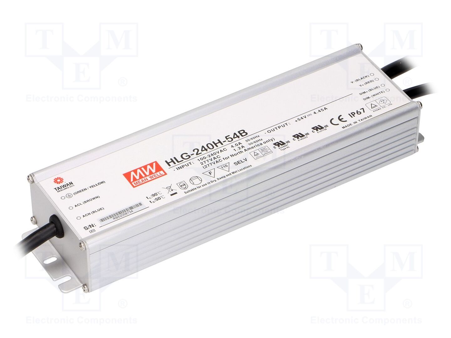 MEAN WELL HLG-240H-54B LED-virtalähde 240W 54VDC 4.45A