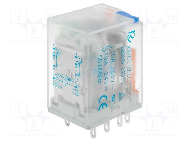 Recoy/RAYEX ELECTRONICS LB2HN-24DTS Sähkömagneettinen rele 24VDC