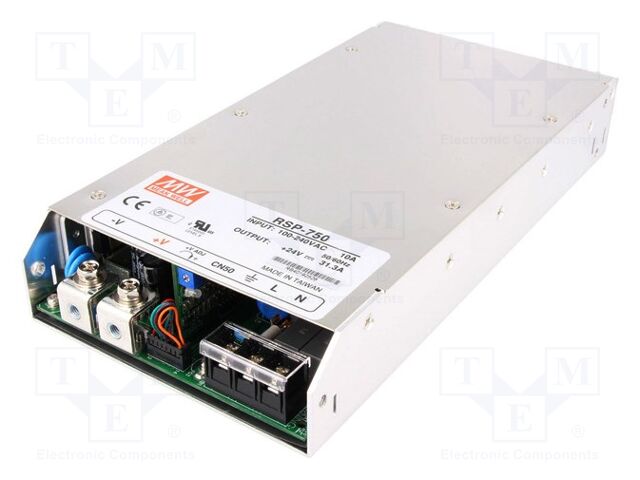 MEAN WELL RSP-750-48 Sisäänrakennettu kytkentäsähkölaite 753,6W 48VDC