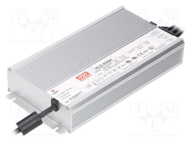 MEAN WELL HLG-600H-12B LED-virtalähde 481W 12VDC 40A