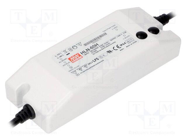 MEAN WELL HLN-60H-54A LED-verkkolaite 62,1W 54VDC
