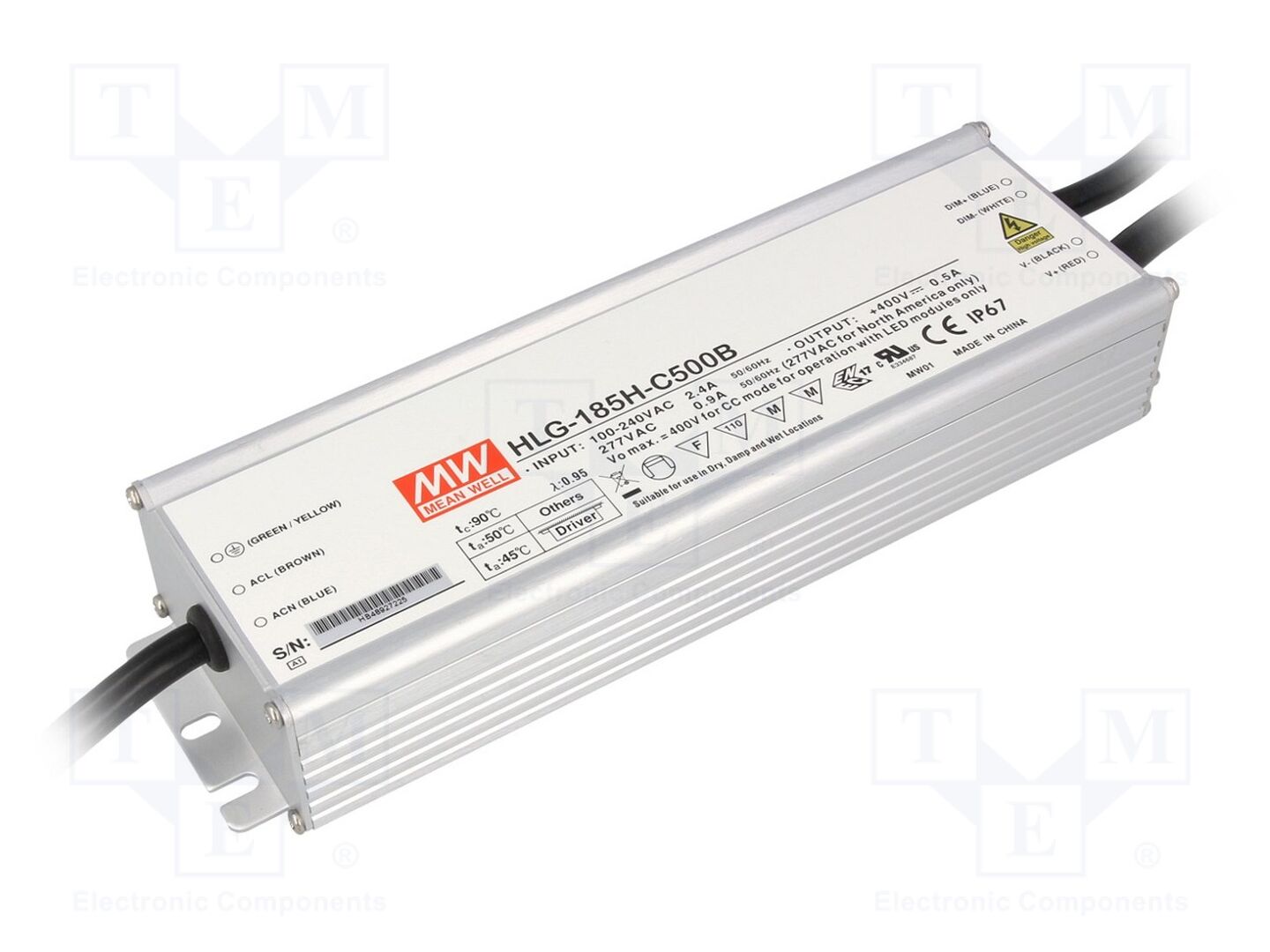 MEAN WELL HLG-185H-C500B LED-virtalähde 200W 500mA