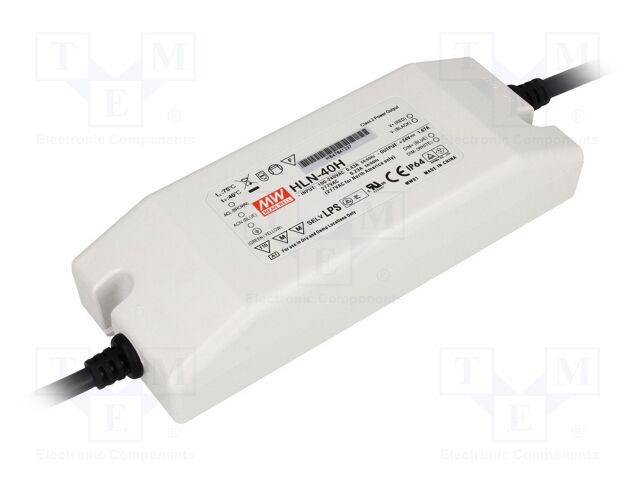 MEAN WELL HLN-40H-12B LED-verkkolaite 40W 12VDC 3.33A