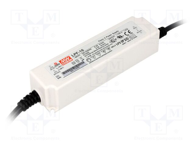 MEAN WELL LPF-16-30 LED-virtalähde 16.2W 30VDC 0.54A