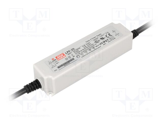MEAN WELL LPF-25-24 LED-verkkolaite 25,2W 24VDC 1,05A