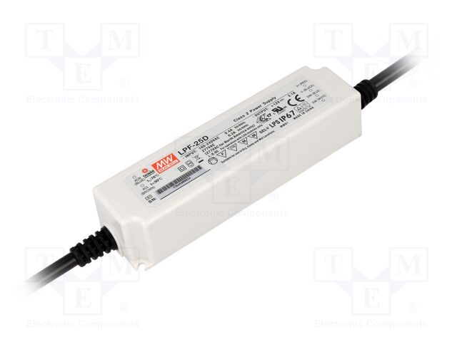 MEAN WELL LPF-25D-42 LED-verkkolaite 25,2W 42VDC 0,6A